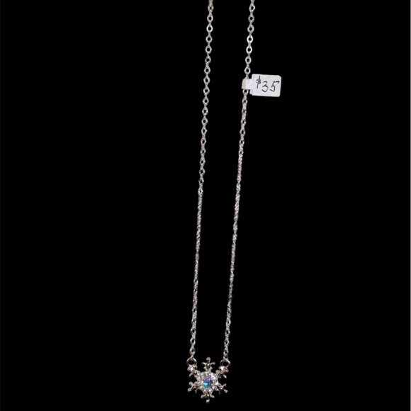 Snowflake Necklace with Swarovski Crystal AB stone - NWT - Picture 5 of 10